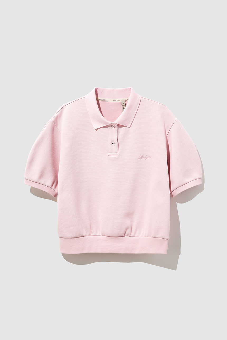 호바트 볼륨 슬리브 피케 셔츠 (Pink)