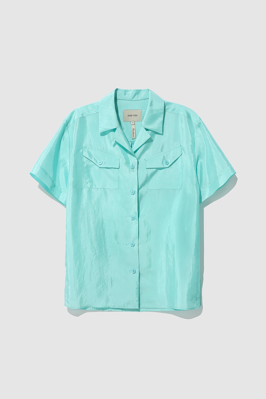 VESUVIO Two-way notched collar shirt (Mint)