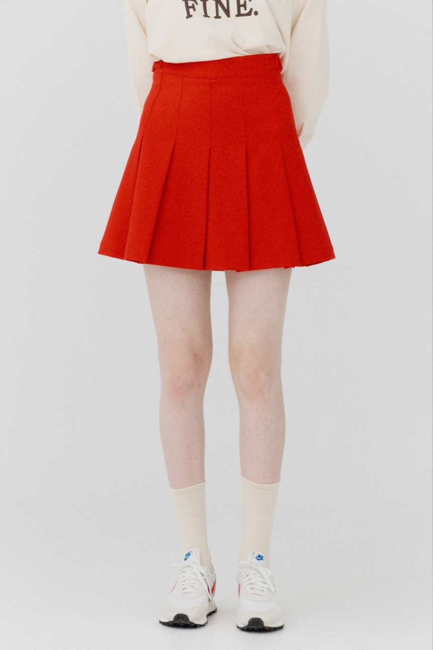 NOAH Pleated skirt (Red)