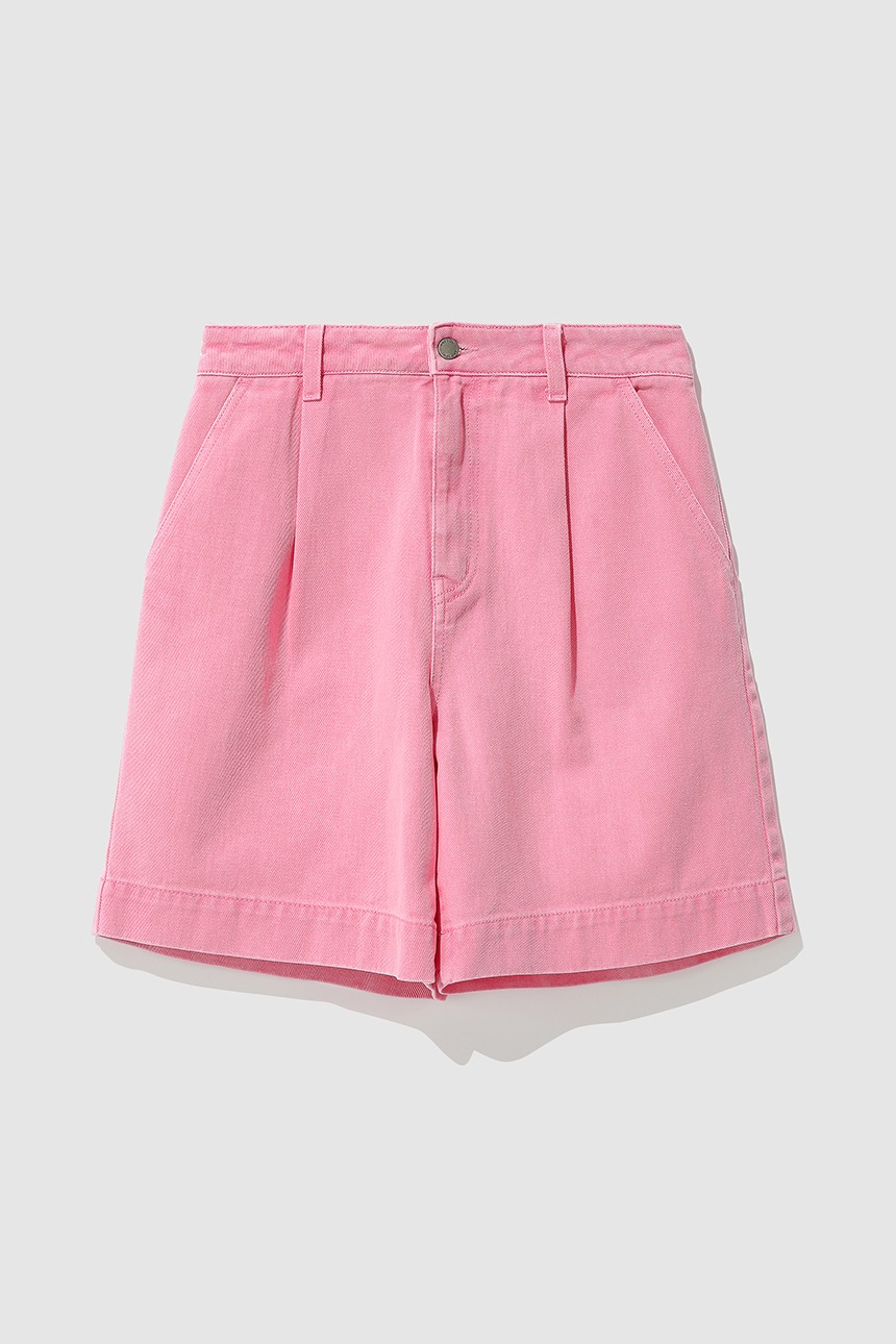 OSSOBUCO Tucked denim shorts (Pink)