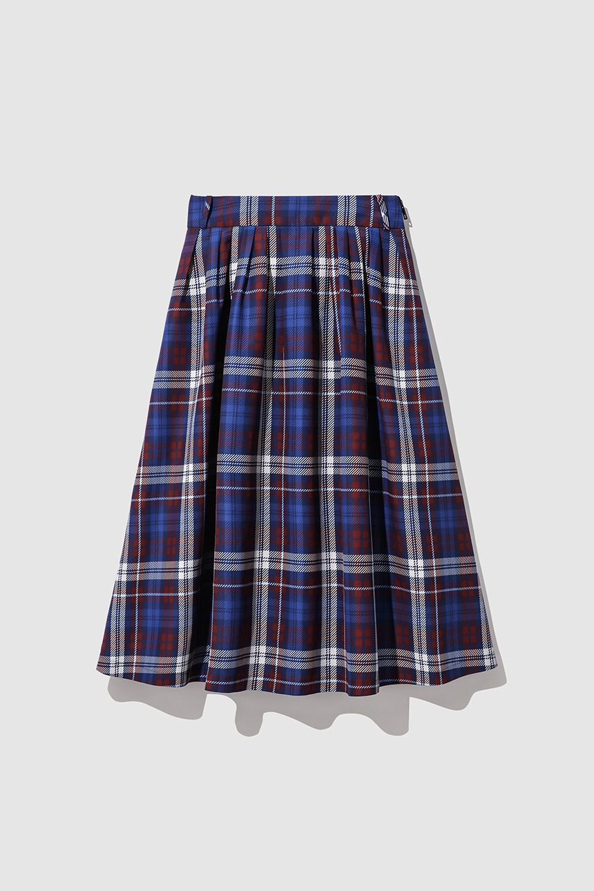 [GIFT]BOROMWAT Flared skirt (Red check)