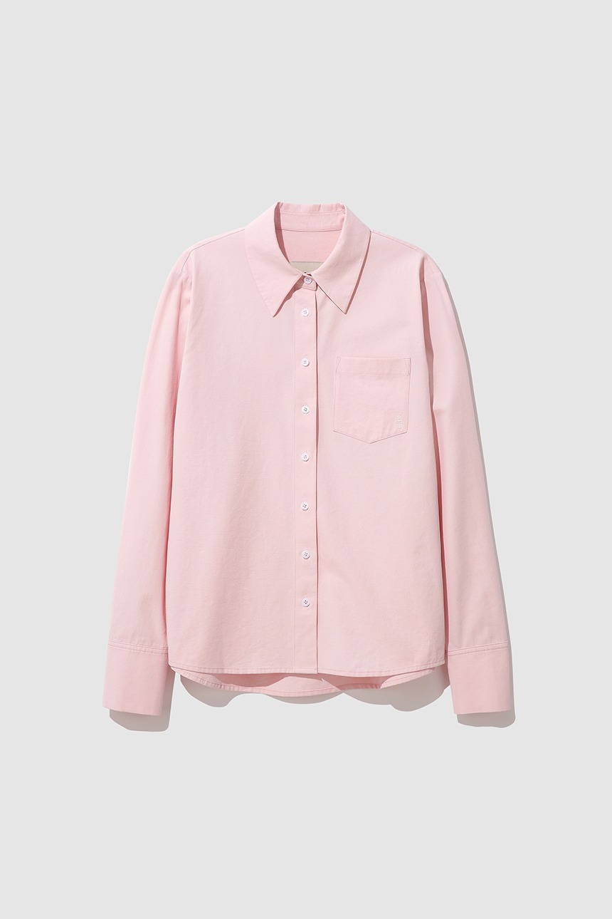 카셀 로고 자수 셔츠 (Pink)