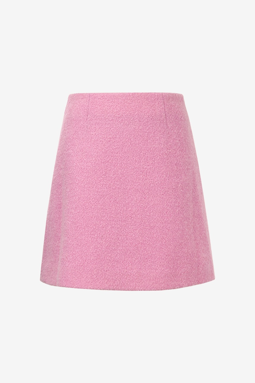 MAYFAIR A-line wool mini skirt (Thulian pink)