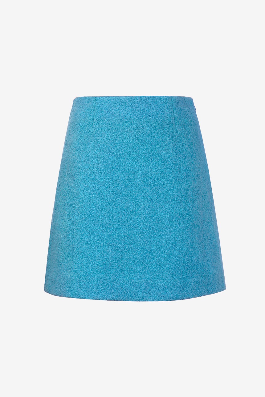 [강소라 착용]MAYFAIR A-line wool mini skirt (Turquoise blue)