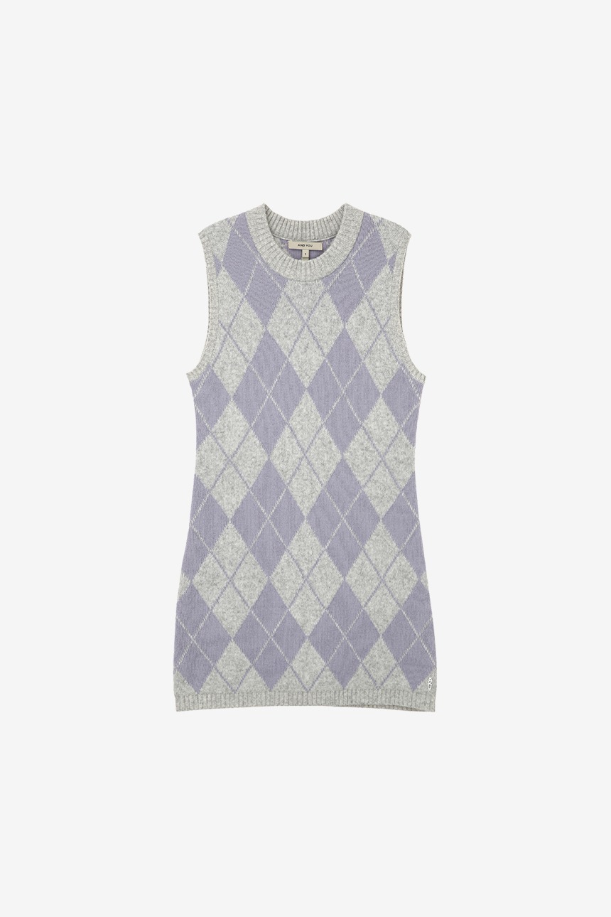 PICCADILLY Argyle wool knit one piece (Light purple)