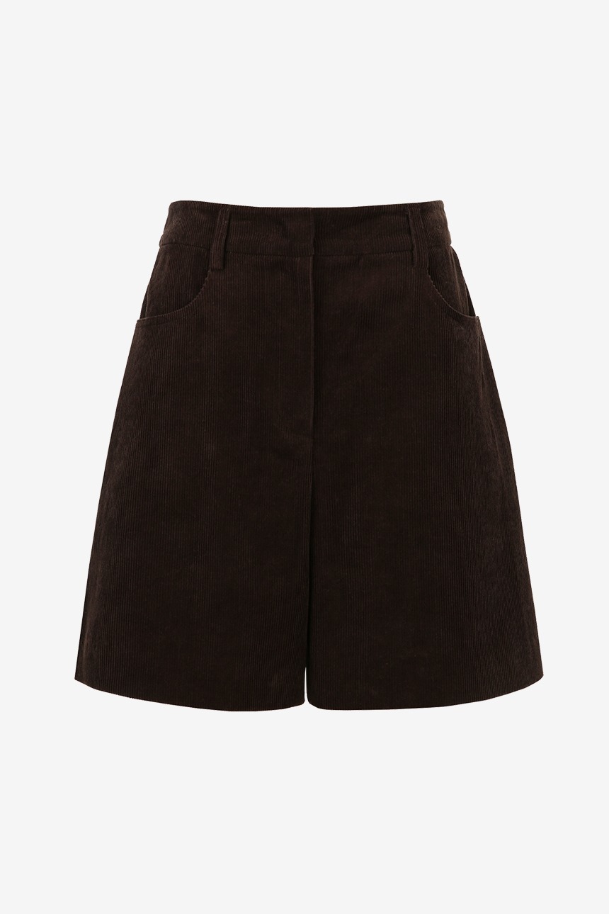 [박나언 착용]PUTNEY High-rise corduroy shorts (Chocolate)