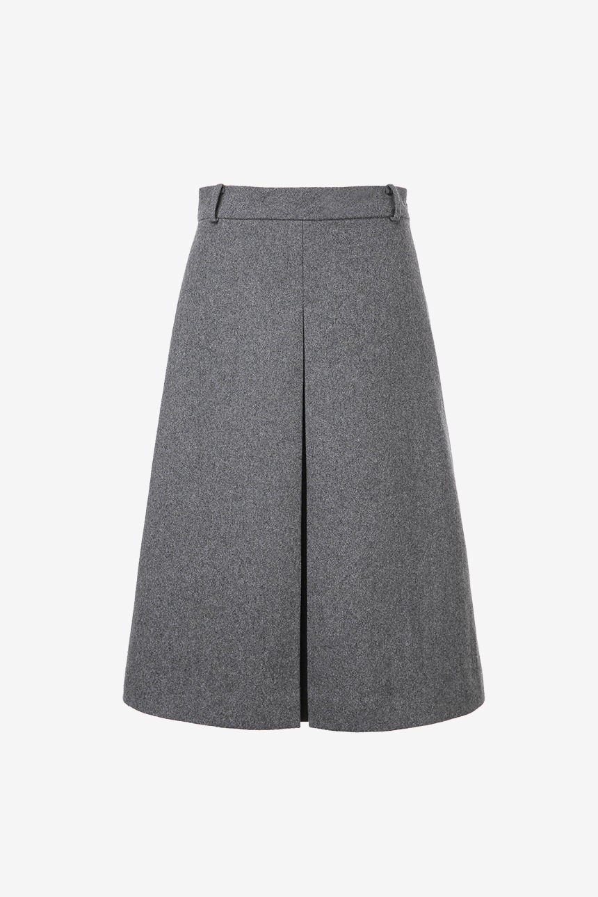 [조보아 착용]FENCHURCH A-line wool midi skirt (Charcoal)